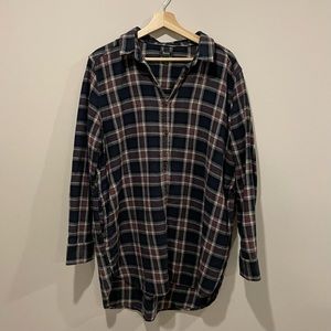 Roots Button Front Plaid Shirt
